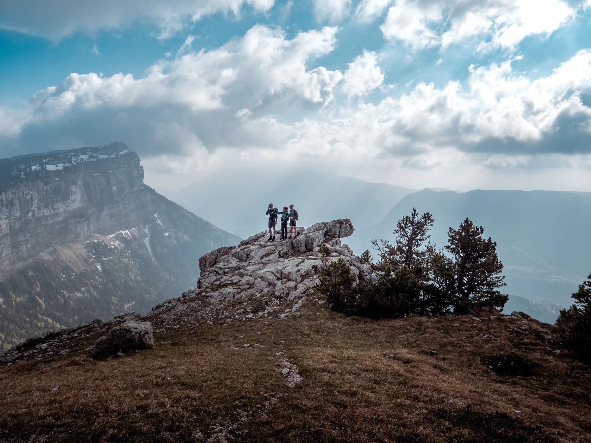 Panoramic view over Gstaad, Rougemont and the Saanenland in summer