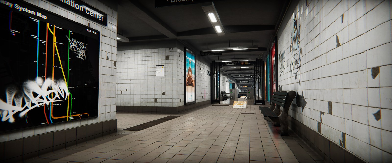 The subway halls