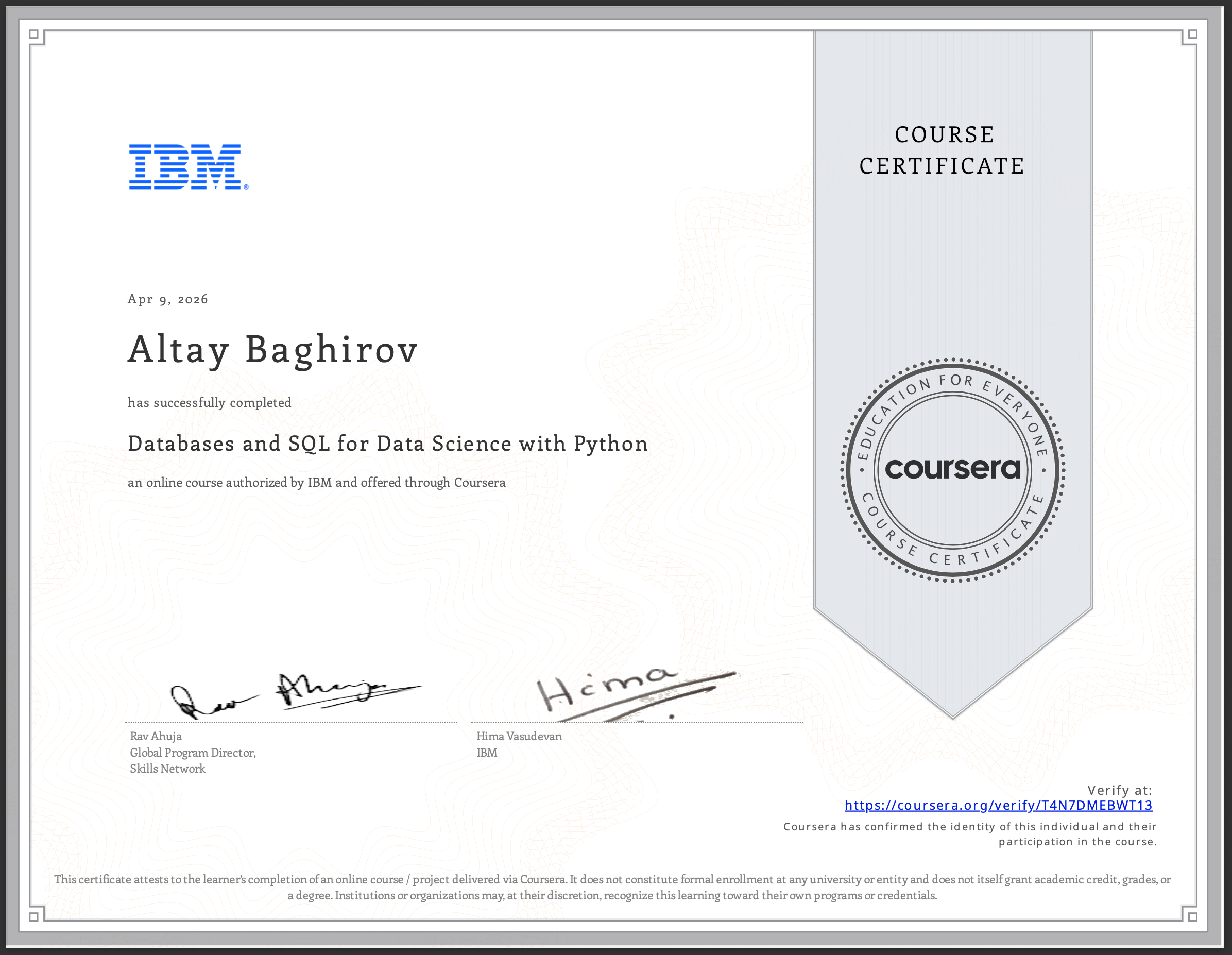 IBM Databases and SQL