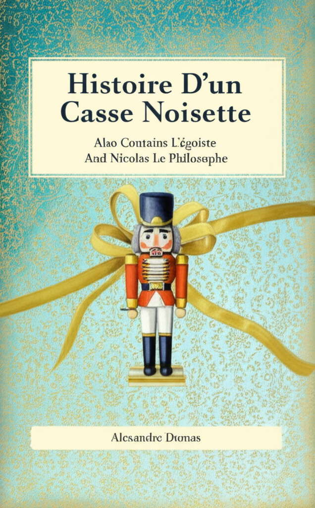 Uma capa vertical (9:16) com um estilo Art Nouveau elegante e sofisticado.  O fundo é um degradê suave de tons marrons escuros que ascendem para um bege mais claro no topo, evocando uma sensação de mistério e profundidade.  Uma silhueta estilizada de um quebra-nozes em metal, com detalhes finos e intrincados, ocupa o centro, sobreposta a um padrão floral  esquemático em tons de dourado e bronze.  No canto inferior direito, uma pequena chave de ouro está sutilmente representada, simbolizando o acesso a segredos e mistérios ocultos.  A atmosfera geral é elegante, misteriosa e enigmática, sugerindo a coexistência de contos distintos dentro do volume.