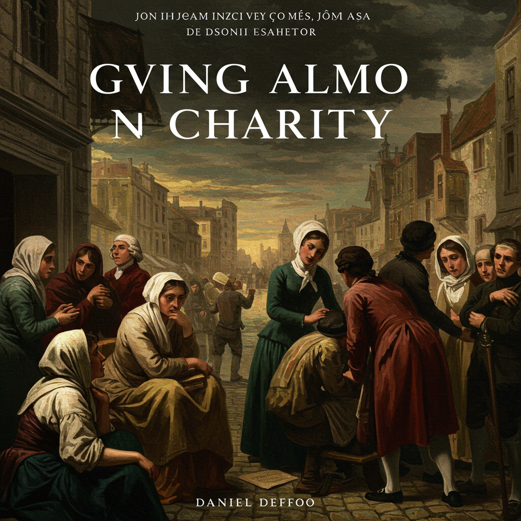 Uma capa com tons sombrios e terrosos, representando a Inglaterra do século XVIII. No centro, uma mão esmolando é sutilmente representada como se estivesse alimentando uma chaga aberta, simbolizando a perpetuação da pobreza. Ao fundo, silhuetas escuras de edifícios urbanos esmagam a esperança da paisagem, tudo em um estilo gravura.