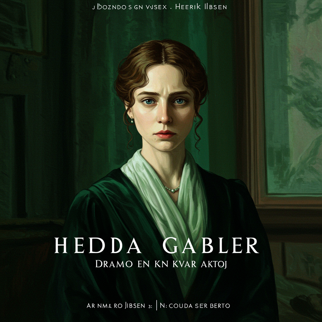 Uma cortina de veludo verde-esmeralda densa e texturizada se fecha lentamente, revelando apenas uma fenda vertical luminosa e opressiva. Uma única pena de pavão caída, com o 'olho' parcialmente obscurecido, repousa sobre o tecido.