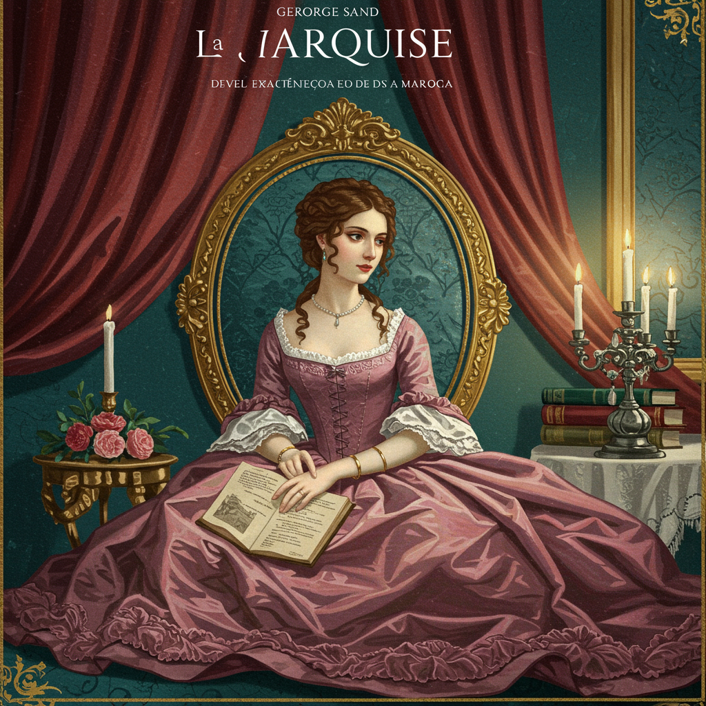 Capa com fundo em tons pastéis de rosa e azul, evocando o romantismo e a melancolia. Uma rosa murcha, simbolizando o amor efêmero e a beleza decadente, ocupa o centro. Uma moldura oval barroca em dourado envelhecido emoldura a rosa, representando a prisão da protagonista em uma sociedade rígida. A luz suave e difusa cria uma atmosfera onírica e nostálgica.
