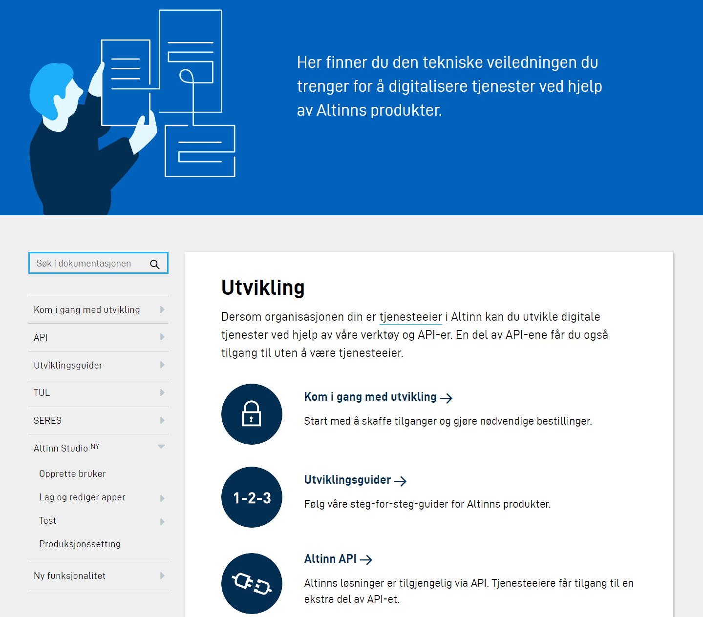 Altinn docs forside