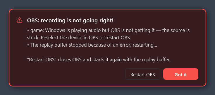 Alarm over the game