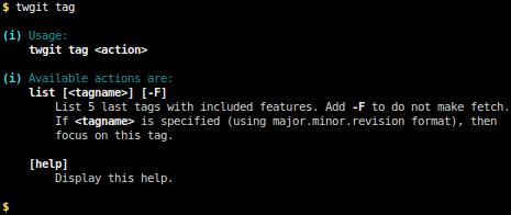 twgit tag