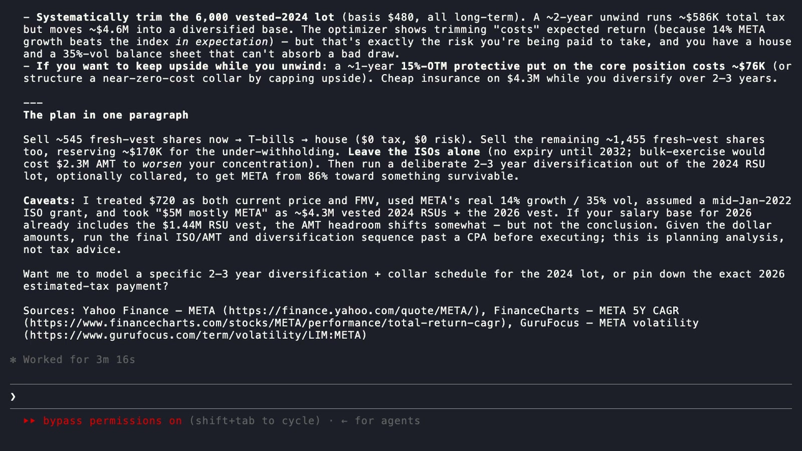 Demo: Claude Code installing and using the OptionsAhoy MCP