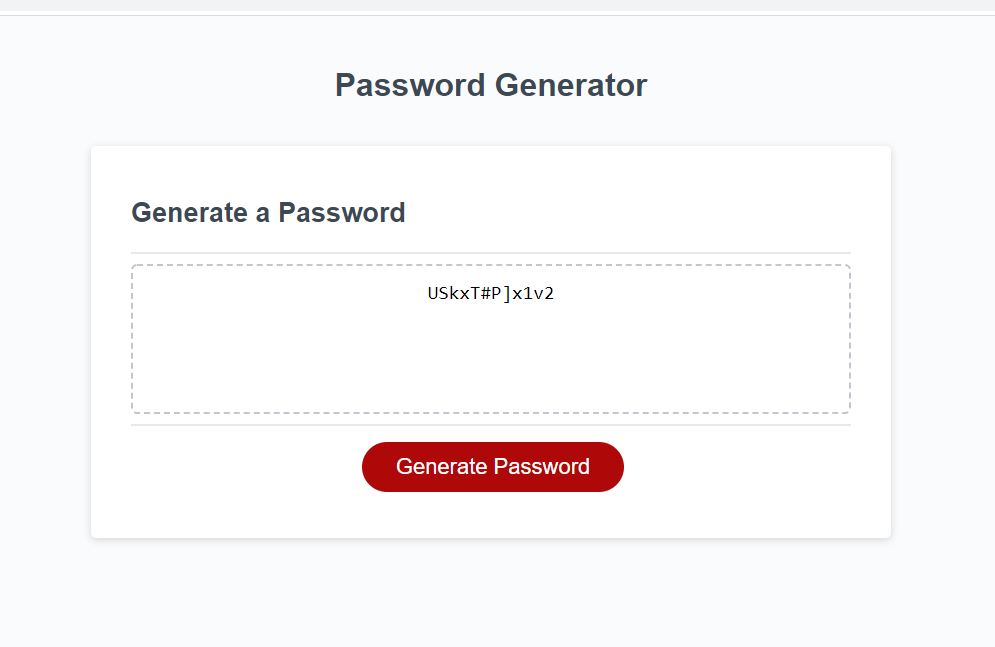 Password display on page