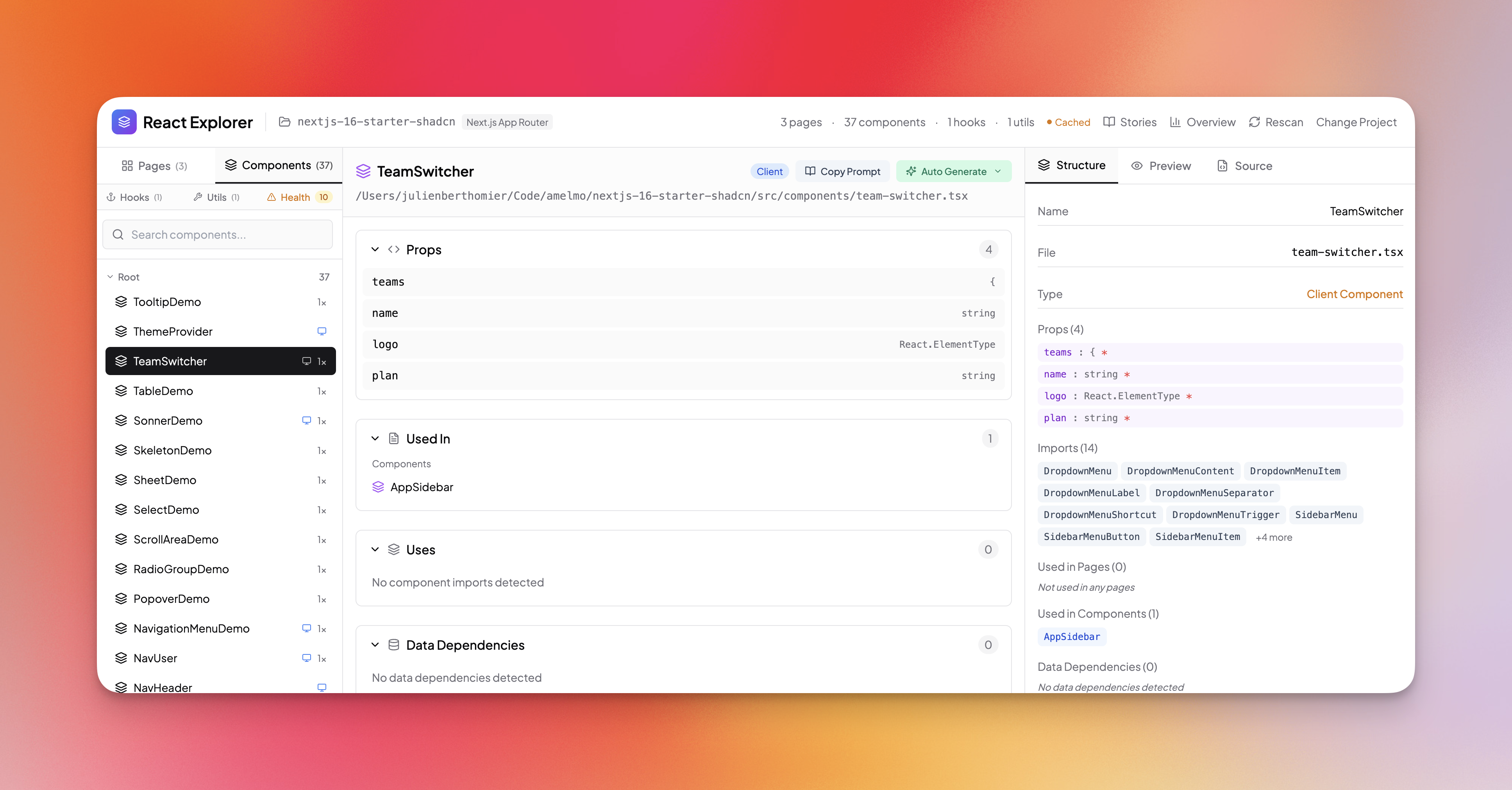 Component Dependencies