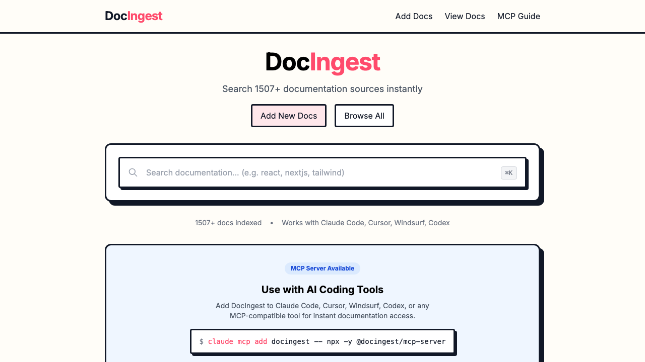 DocIngest homepage
