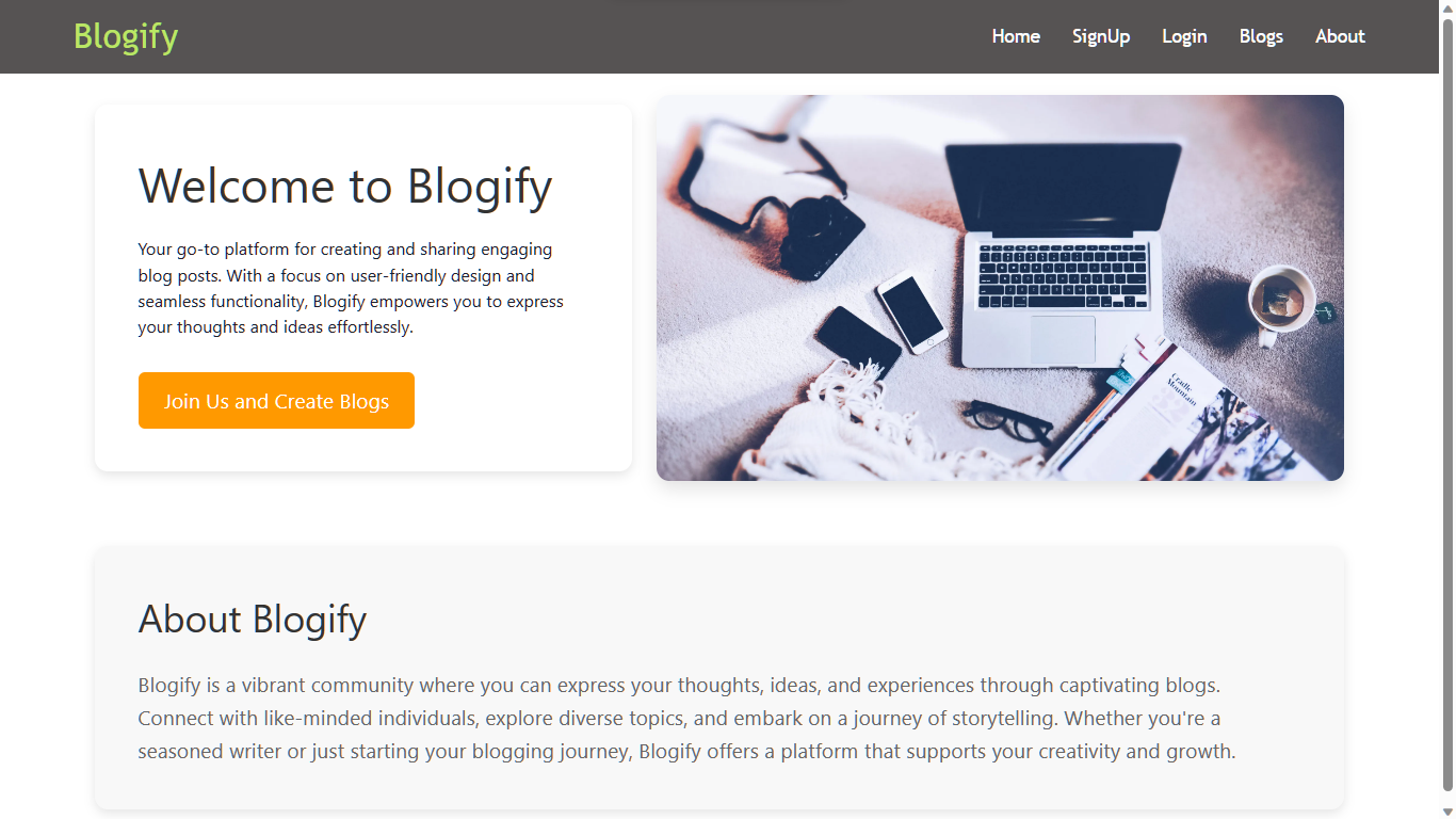 Blogify Screenshot