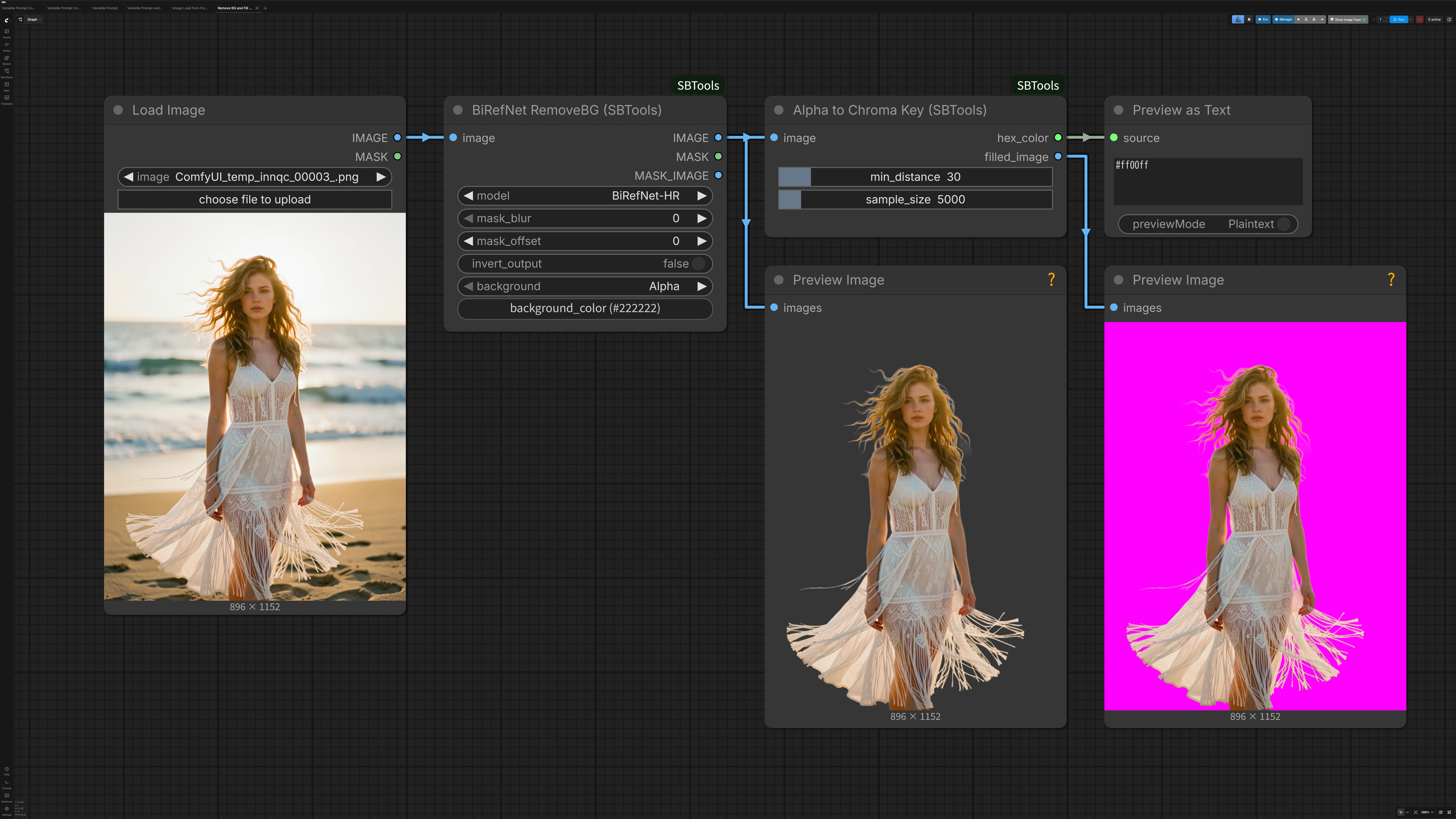 Remove BG and Fill BG Example