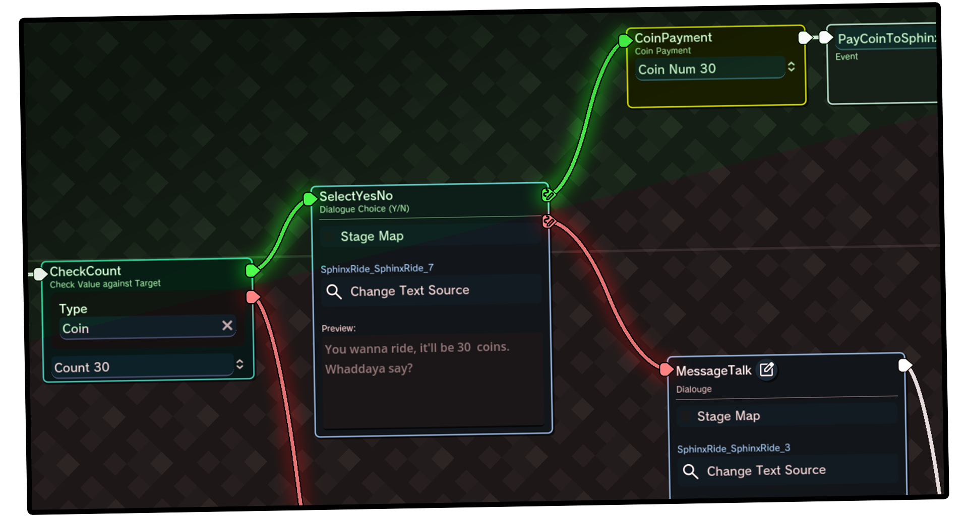 Another preview of the graph editor, showcasing a branch in the graph