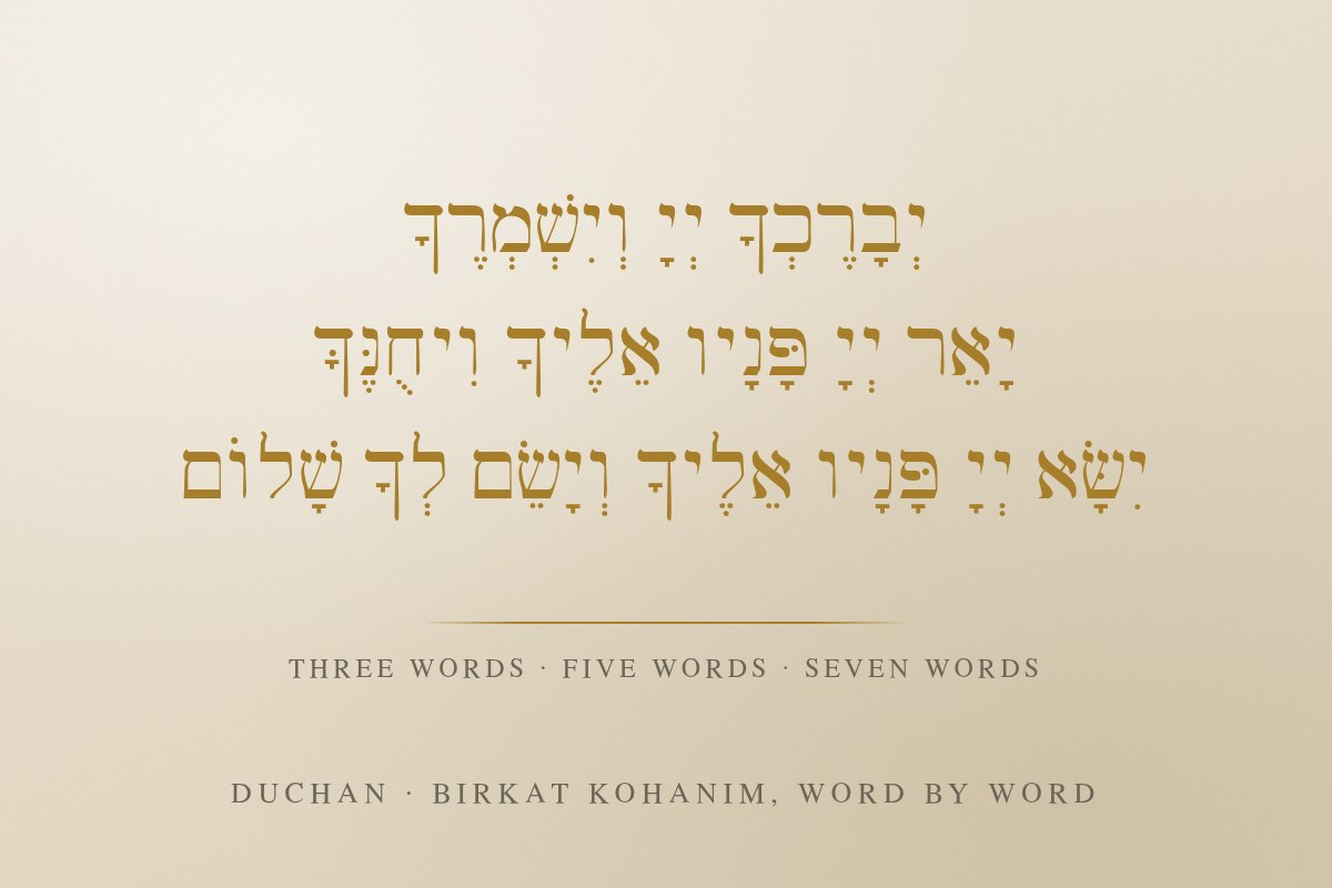 The three verses of Birkat Kohanim