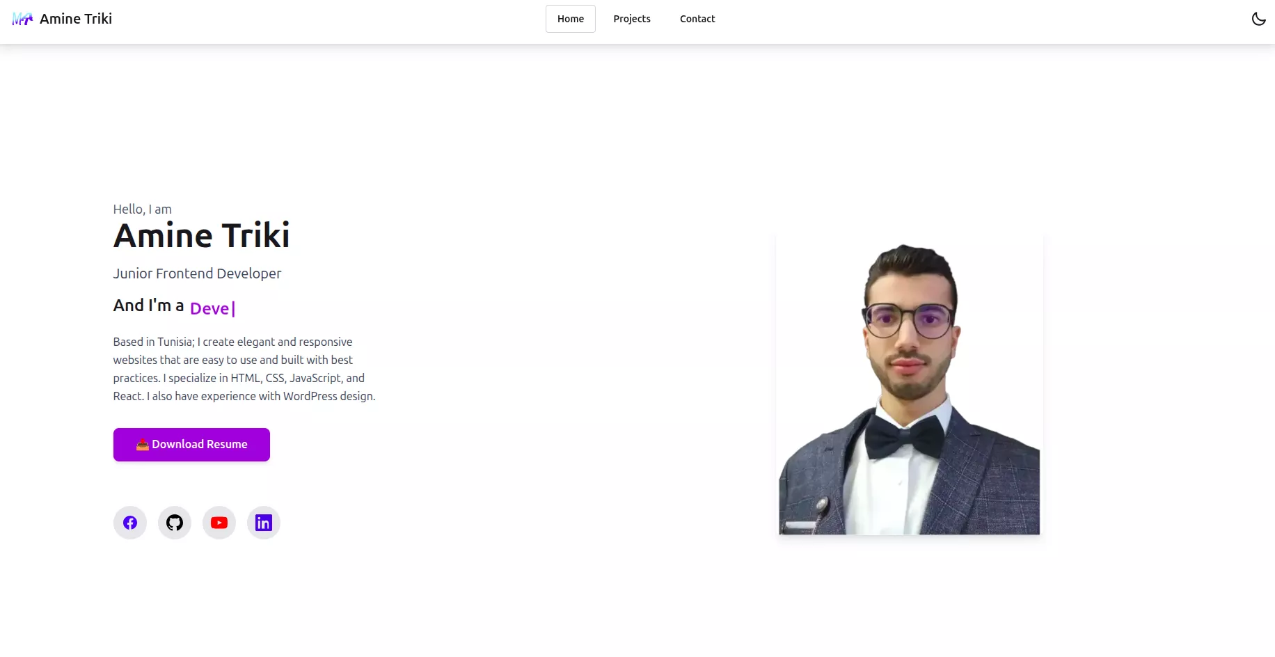 Personal Portfolio — Multi-Stack مشروع