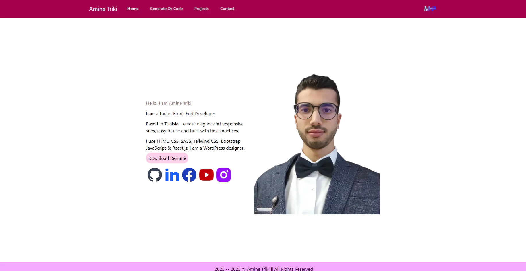 QR Code Generator Website مشروع