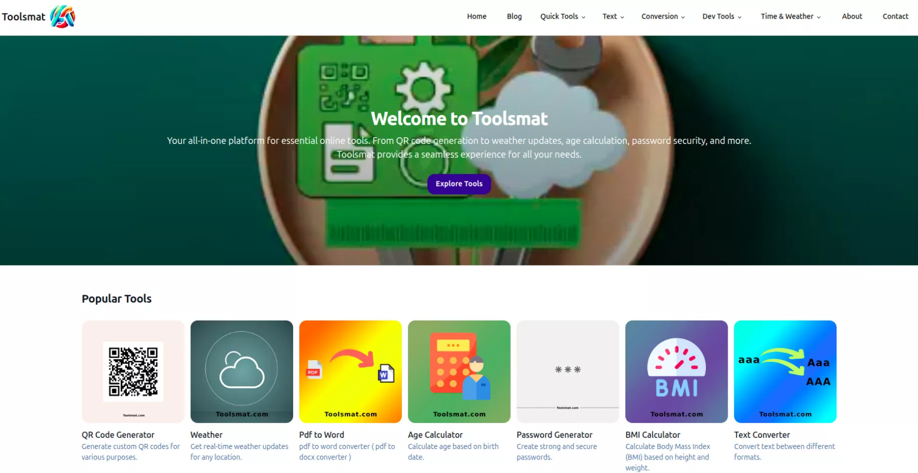 Free Online Tools Platform مشروع