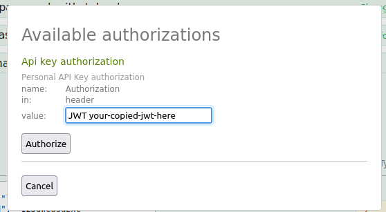 auth popup screen