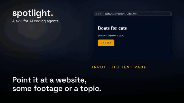 spotlight's demo: a launch video spotlight made about its own repo