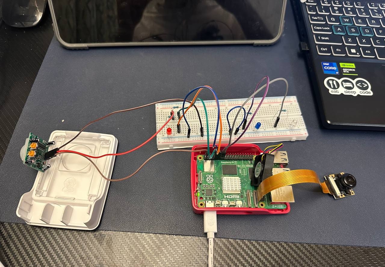 Detailed connections of sensors and camera