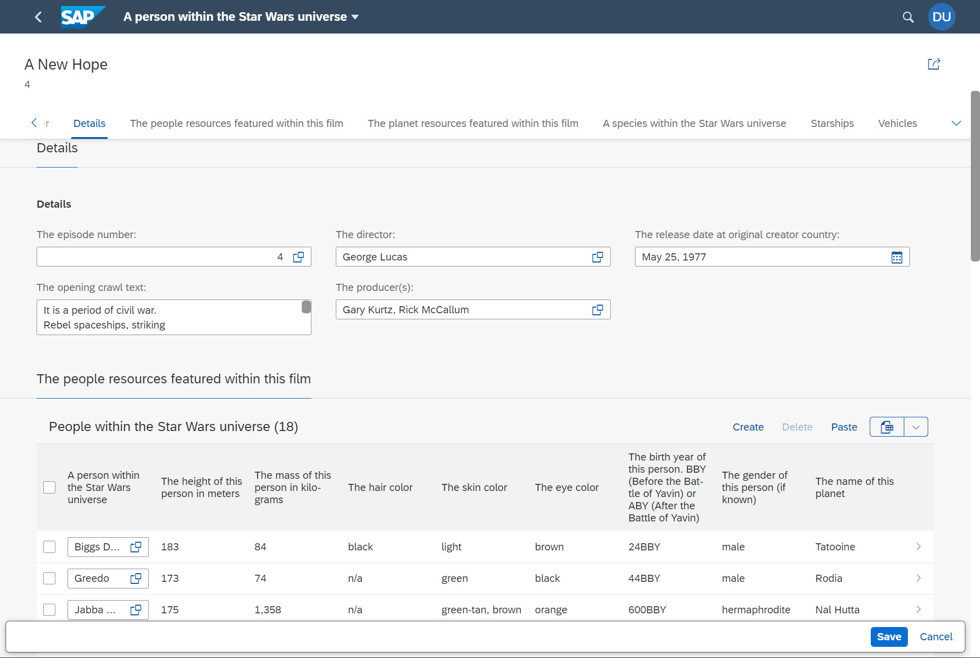 Fiori Preveiw Overview Edit