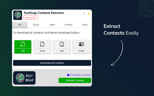 TextSnap Extension Interface Screenshot