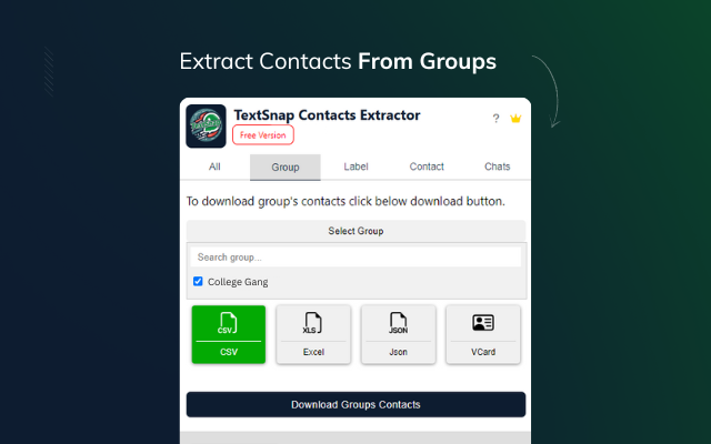 Extracting WhatsApp Group Contacts Using TextSnap