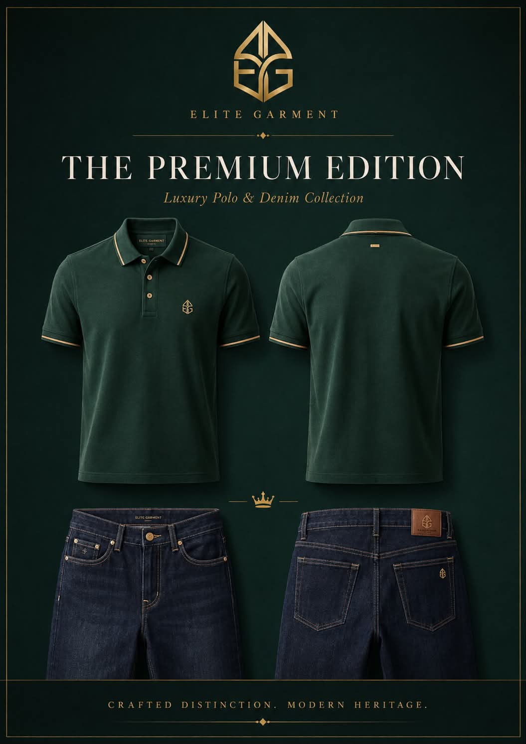 The Elite Garment premium polo and denim