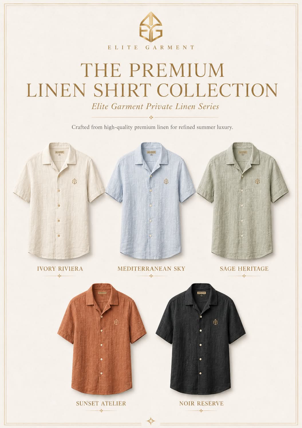 Premium linen shirt collection