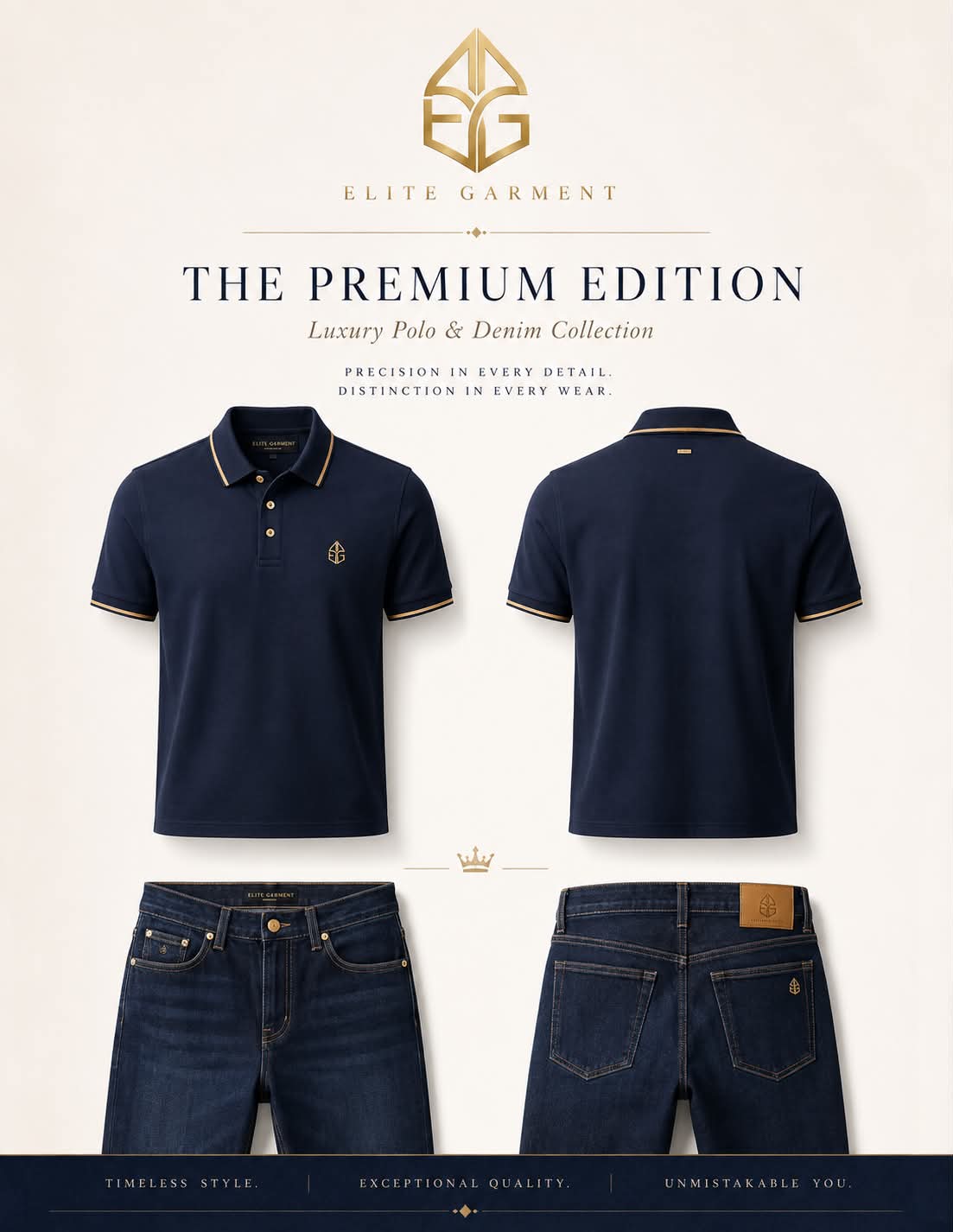 Premium polo and denim collection