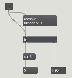Max/MSP patch with js