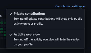 Private contribution setting