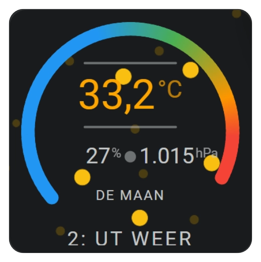 Flexible Horseshoe Card weather with colorstop gradient example