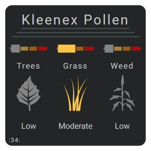 Flexible Horseshoe Card pollen radar example
