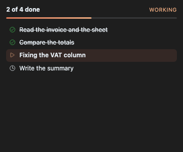 Task list