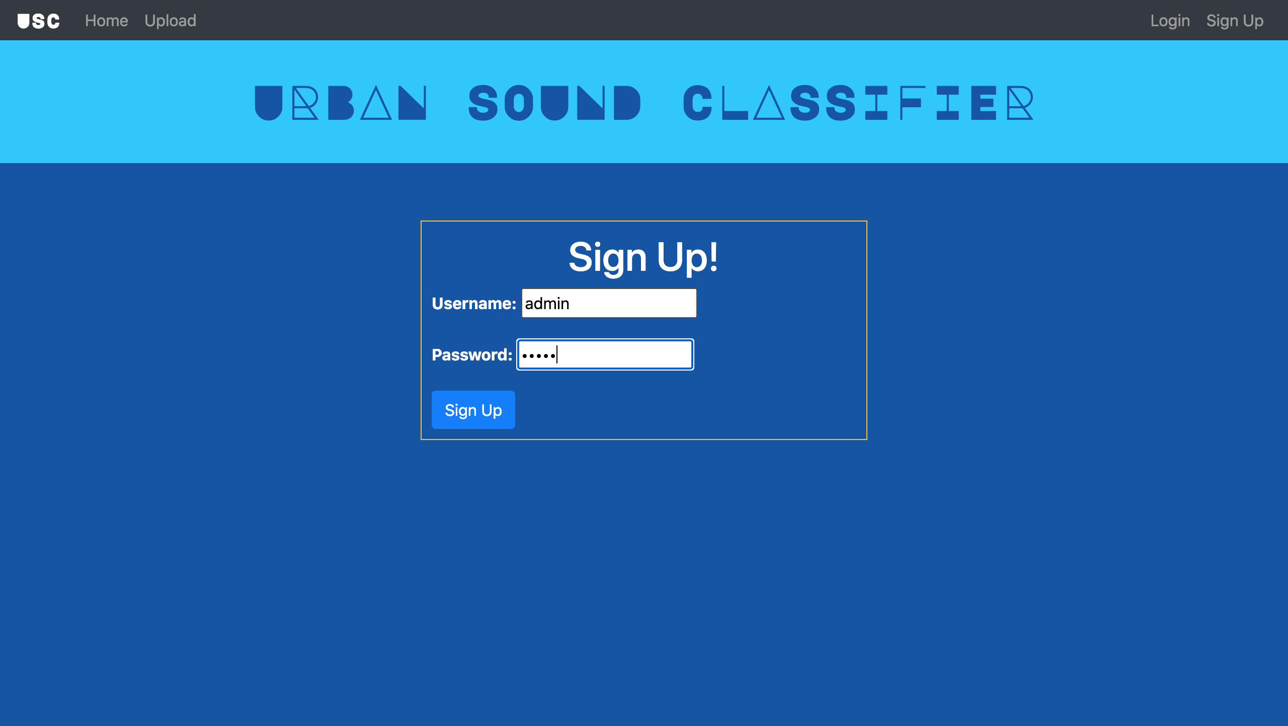 Sign-up-screen