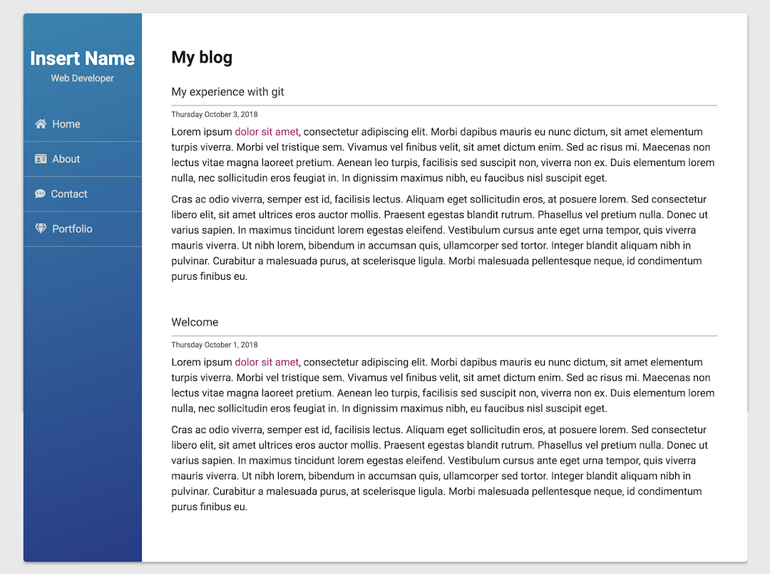 Blog Screenshot