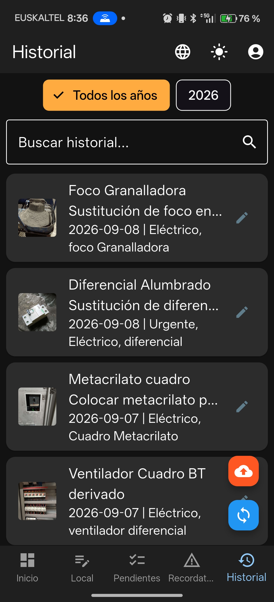Historial App Móvil