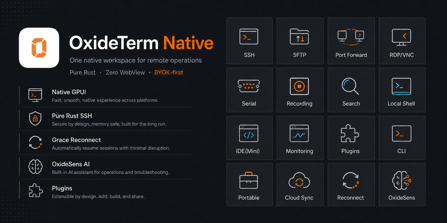 OxideTerm feature overview