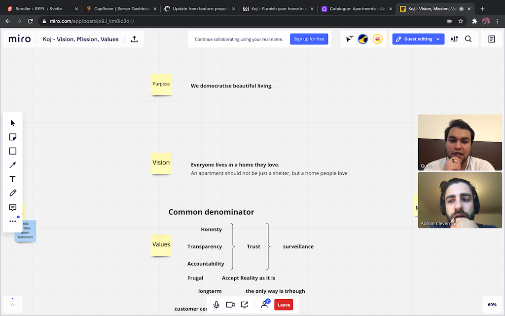 One of the many Zoom meetings we had