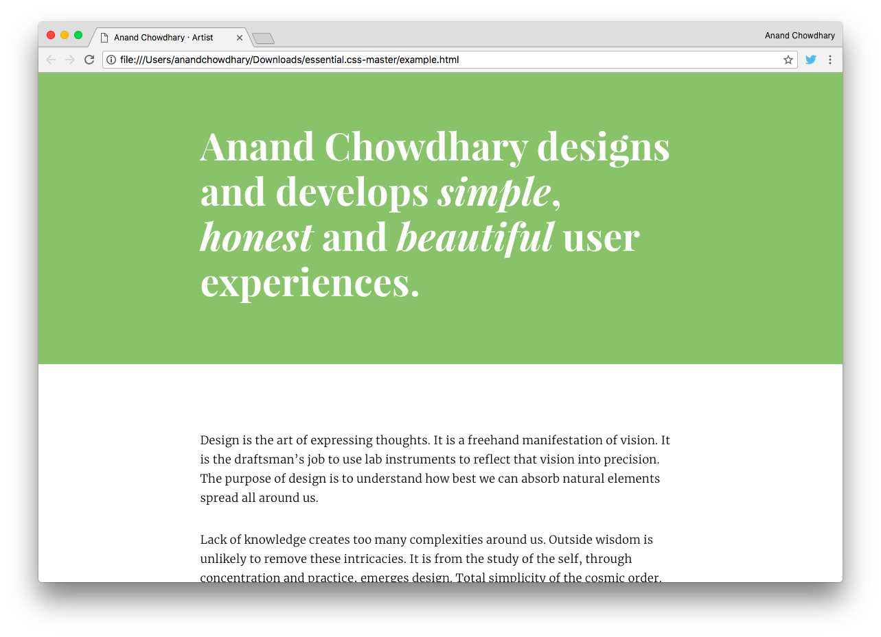 Screenshot showing header