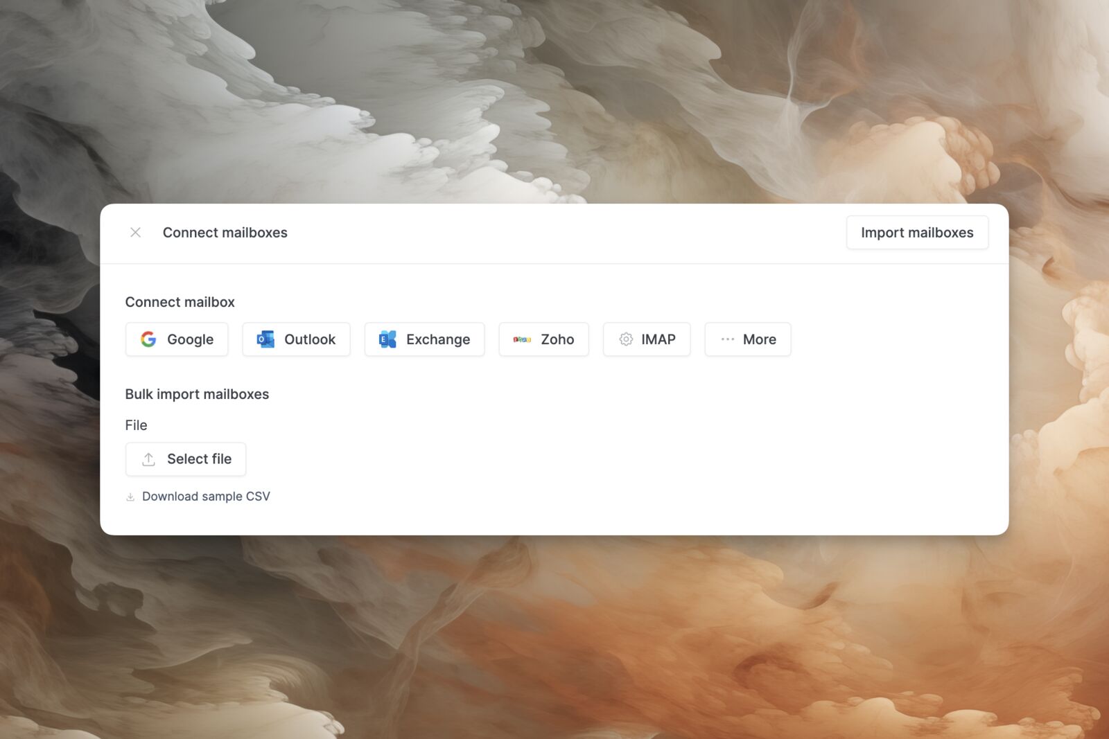 Bulk import mailboxes via CSV