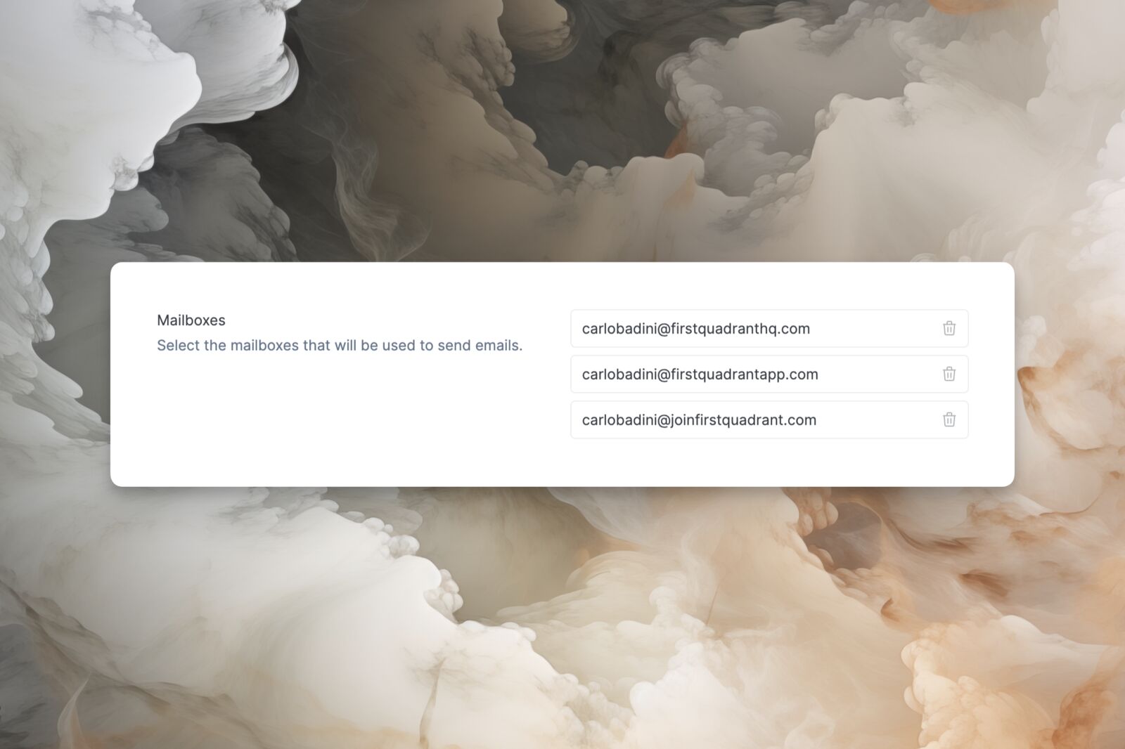 Mailbox selection per campaign
