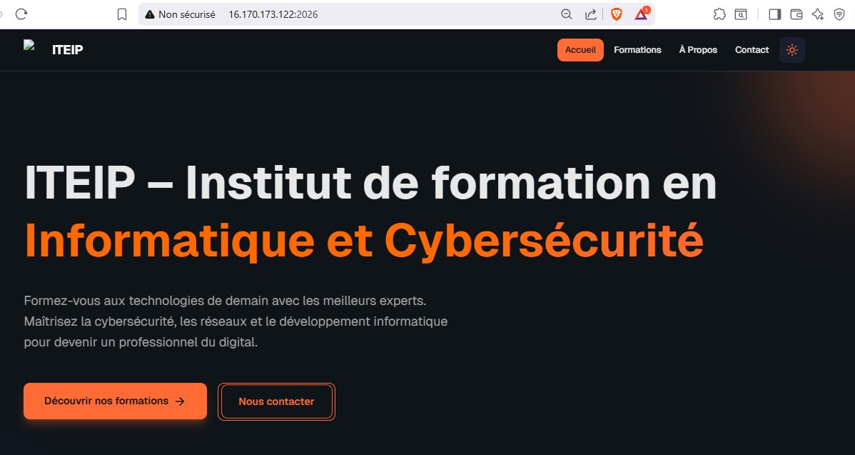 Main Website Interface
