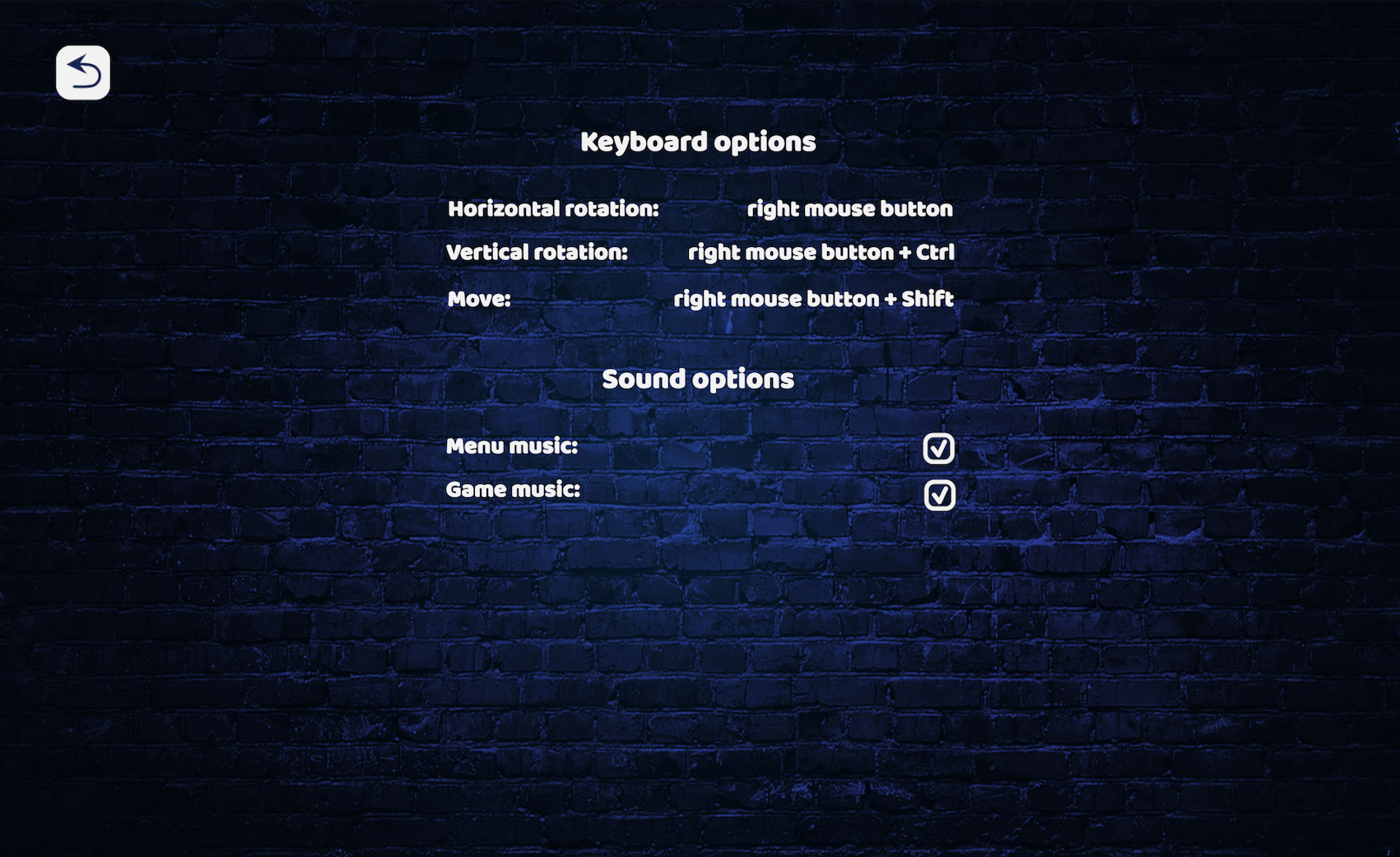 Settings Menu