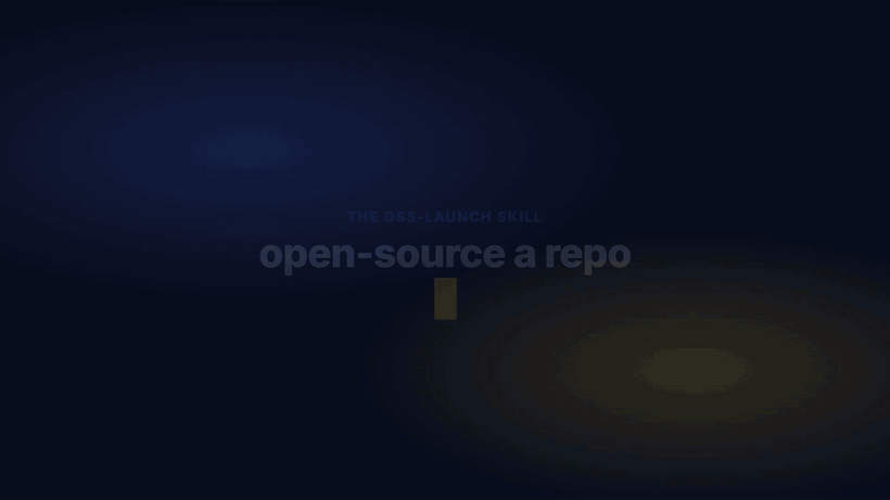 oss-launch turns a bare repo from a failing OSS audit into a 16/16 scaffold