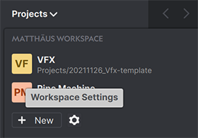 Workspace settings