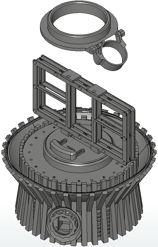 Render of the 3D-printable parts