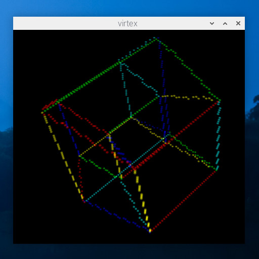 The Virtex software simulator with a tesseract