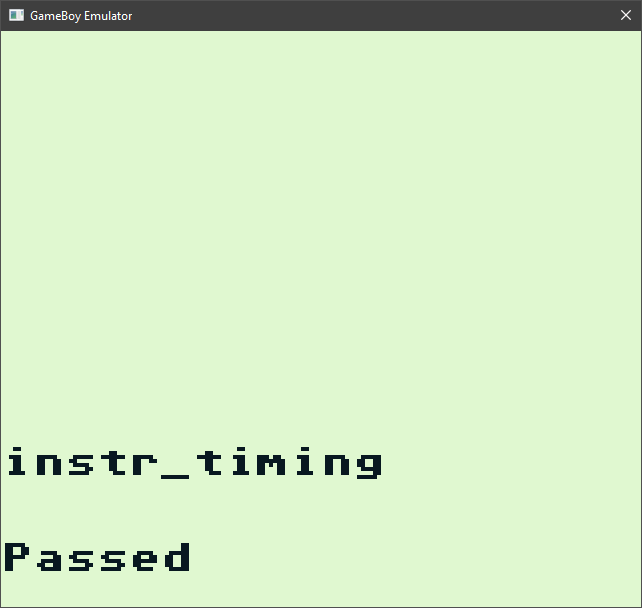 Blargg's instr_timing test